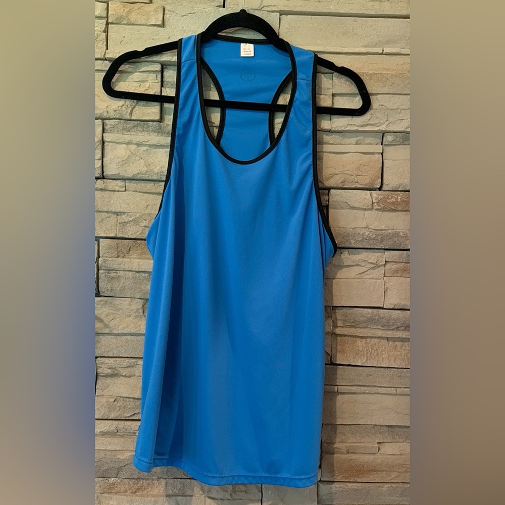 Neleus Pro Y Back Racerback Tank Top Blue Men's Size Small S